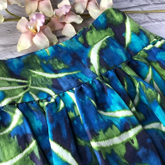 KENNETH COLE Tropical Drop Waisted Skirt Sz 8 - Picture 7 of 14